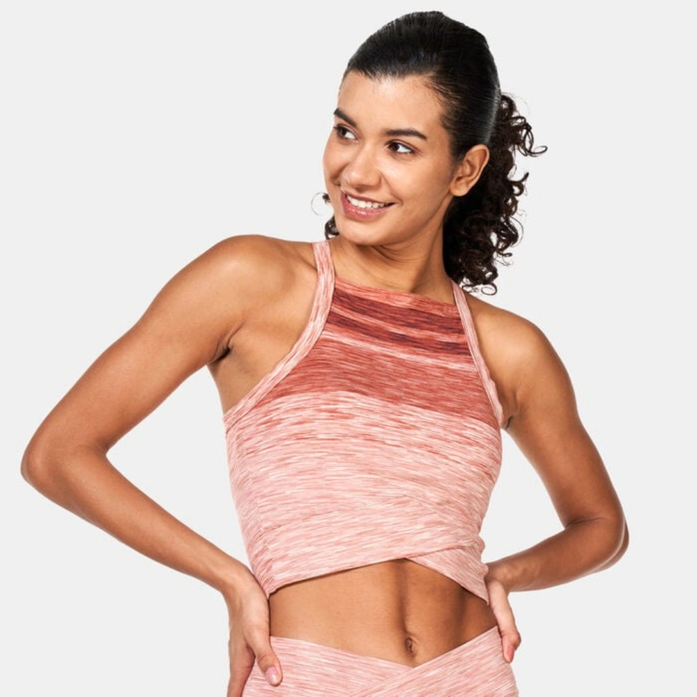 Prana Blazing Star High Neck Bralette Autumn Stripe Medium